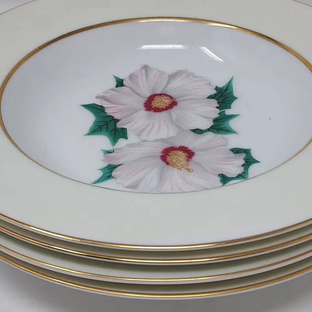 Kent Tropical Pattern Set of 4 Soup Bowls 8 5/8